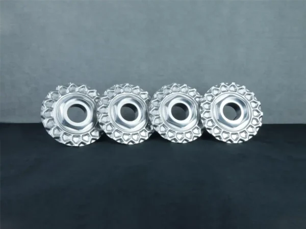 BBS RC Billet Aluminum Center Caps - RS waffle design - NEW 4 BBS RC billet alu center cap RS style