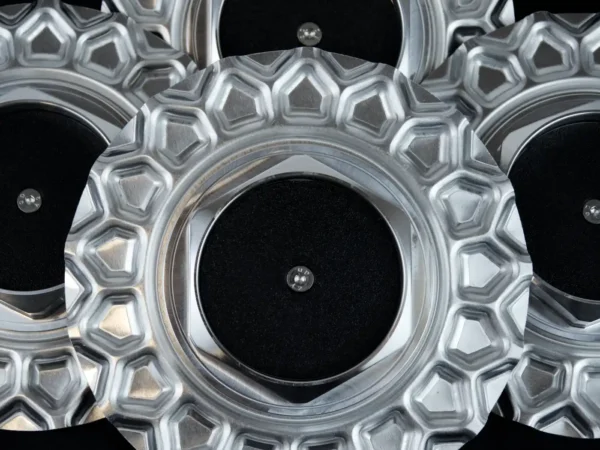 BBS RZ aluminium center caps - 15" 16" hubcaps set - with aluminium hexagons - Image 7