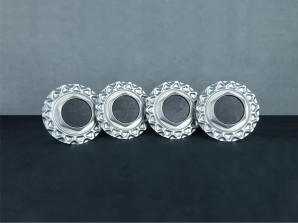 BBS 14" Style 5 center caps - set with aluminium billet hexagons - Image 2