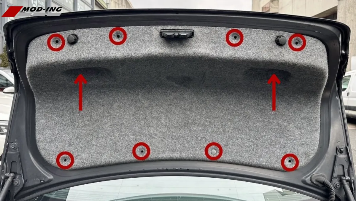 E92 remove boot trim to access taillight for repair