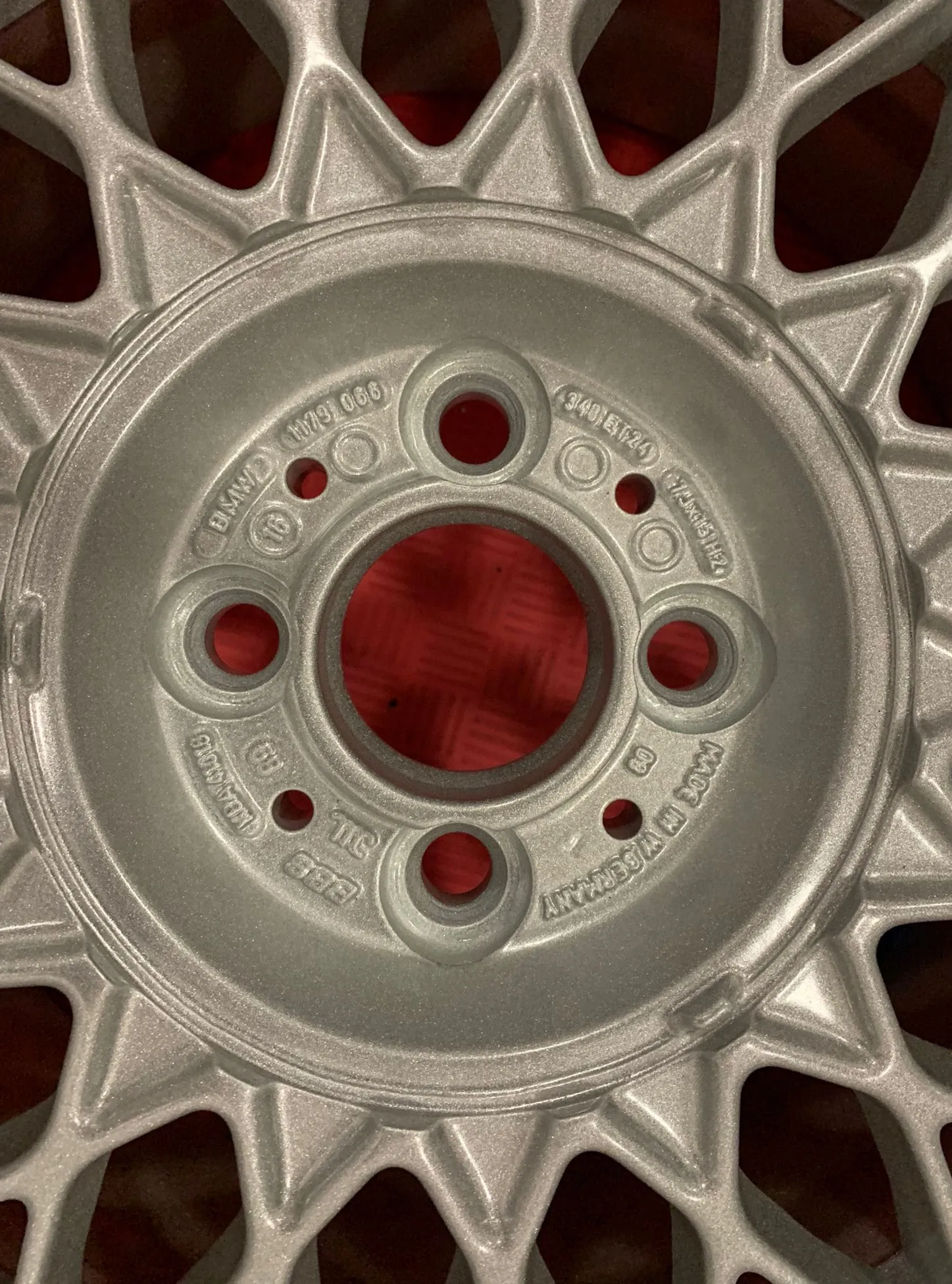 BBS wheel stamped center
