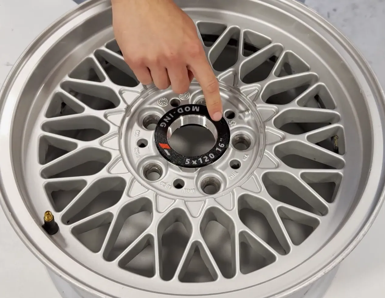 BBS style 5 16 5x120 cap threaded adapter install