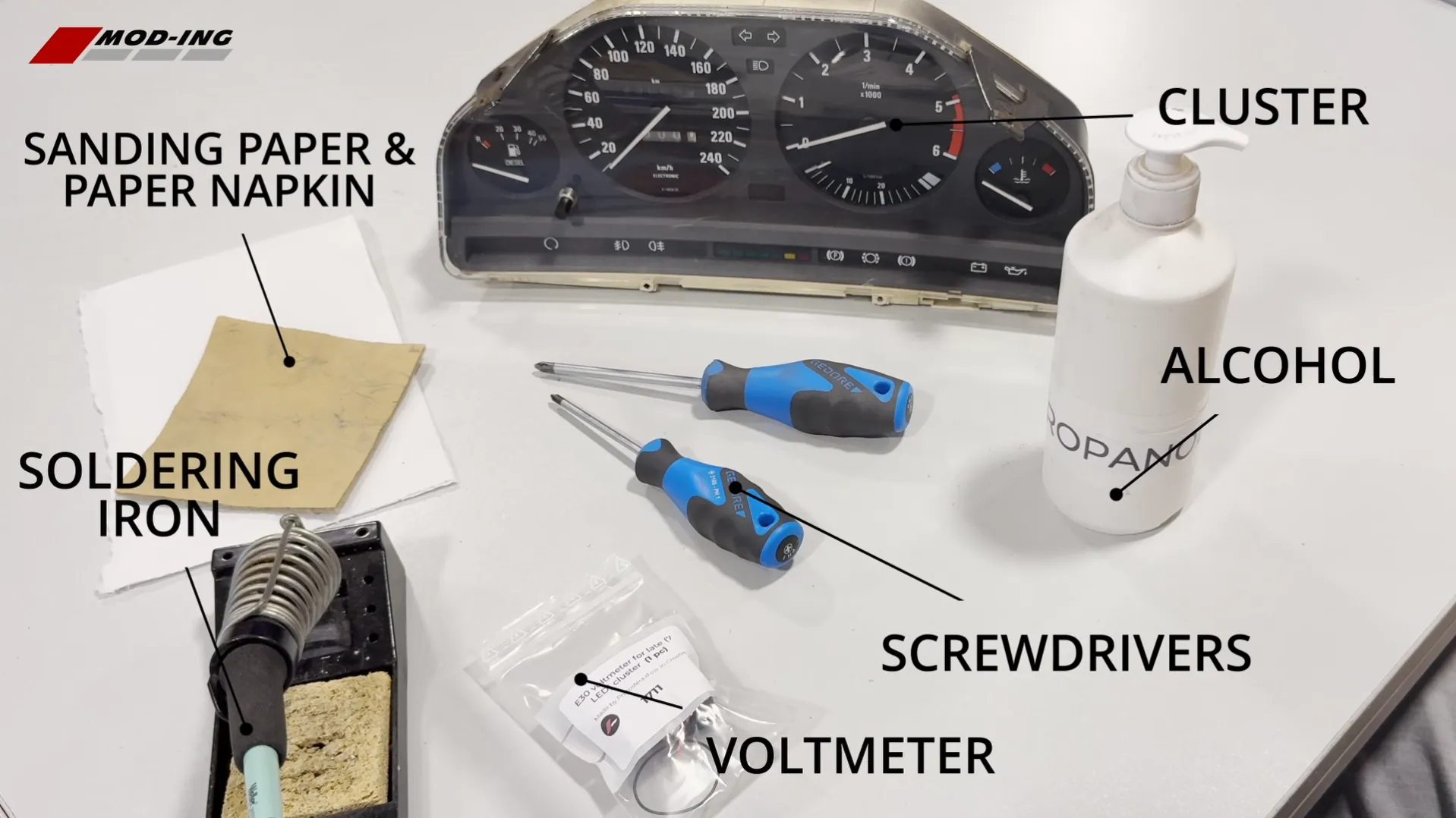 0 e30 voltmeter installation tools