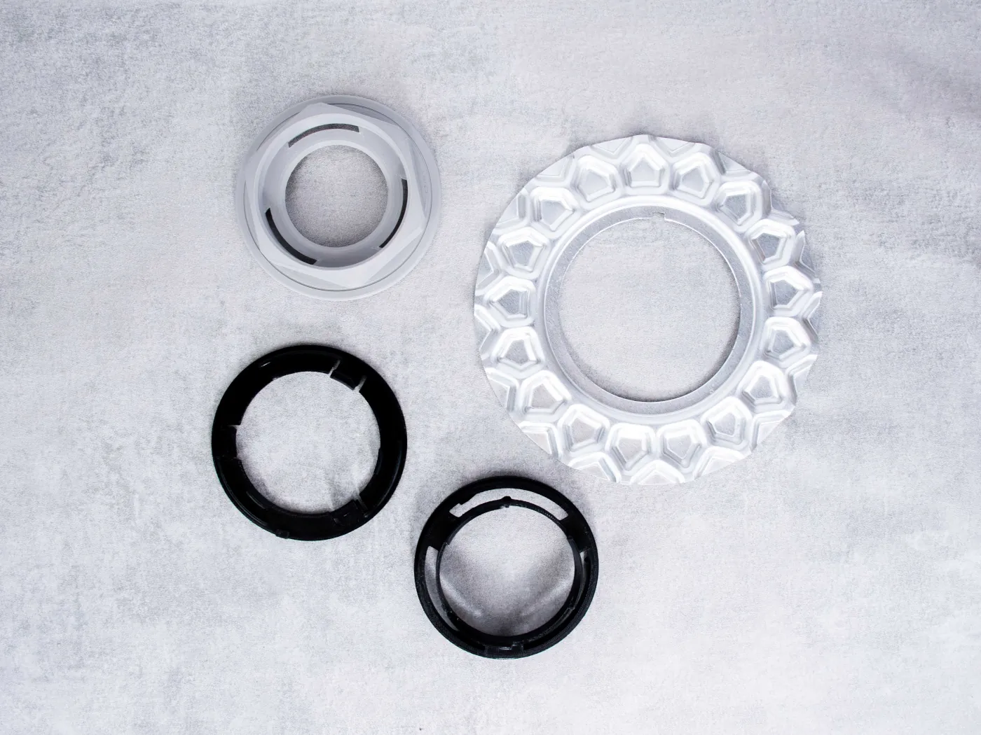 BBS RZ Mercedes Audi Mazda - complete center cap set 4 BBS RZ RG hub cover twist to lock